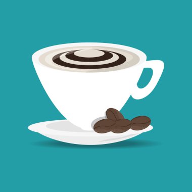 düz fincan kapuçino içmek kavramı