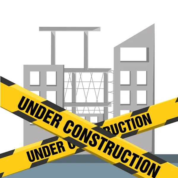 Flat under construction concept — Stock Vector