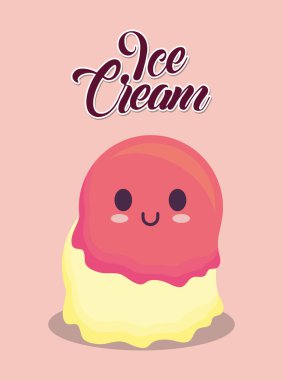 Kawaii dondurma tasarım