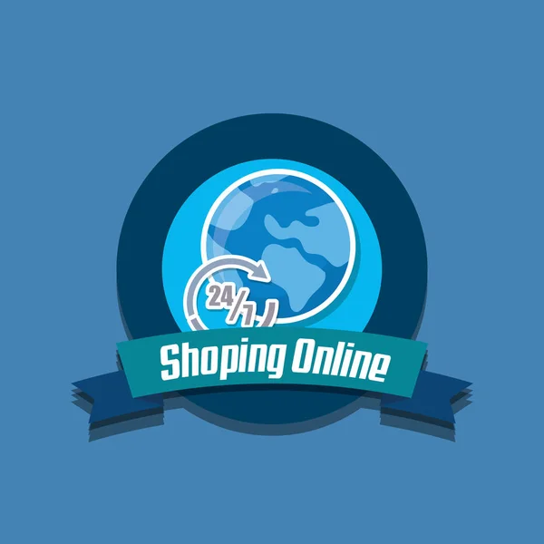 Compras online design — Vetor de Stock