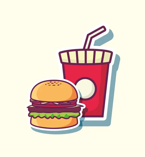 Design fast food — Vettoriale Stock