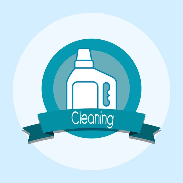 Cleaning emblem design — Stock Vector