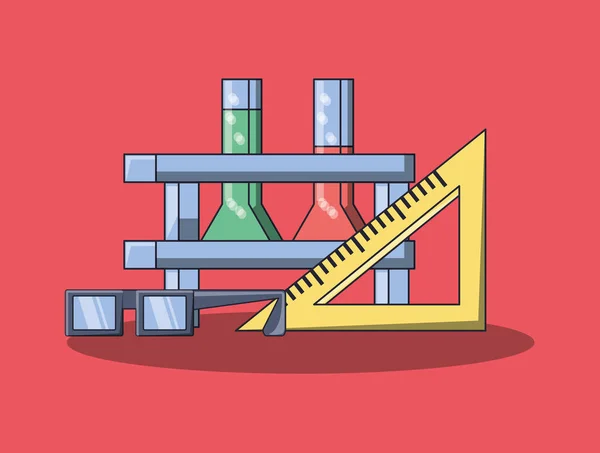 Design von Chemiekolben — Stockvektor