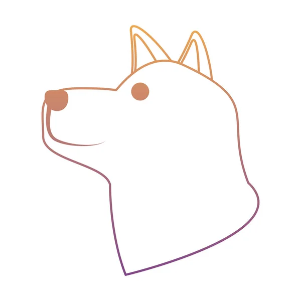 Lindo perro husky icono — Archivo Imágenes Vectoriales