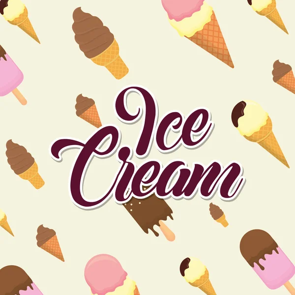 Crème glacée fond — Image vectorielle