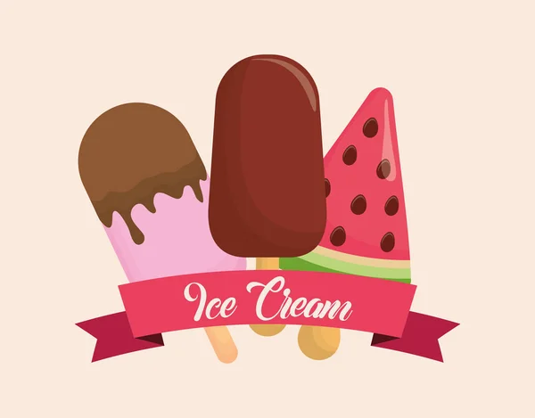 Diseño de helado — Vector de stock
