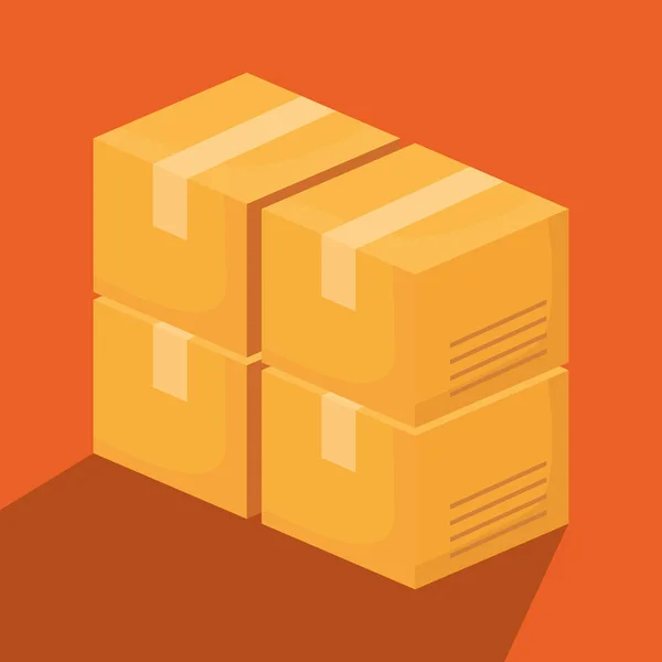 Diseño de cajas de cartón — Vector de stock