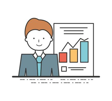 şirketin önemli belgeler ile iş adamı