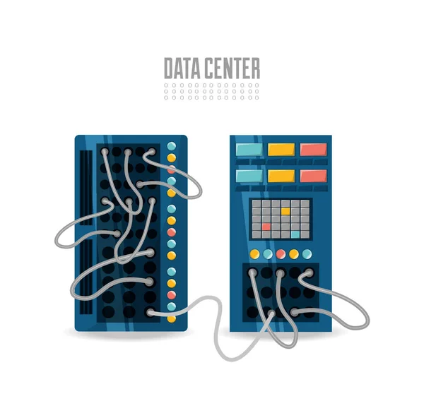 Připojování informací s datového centra — Stockový vektor