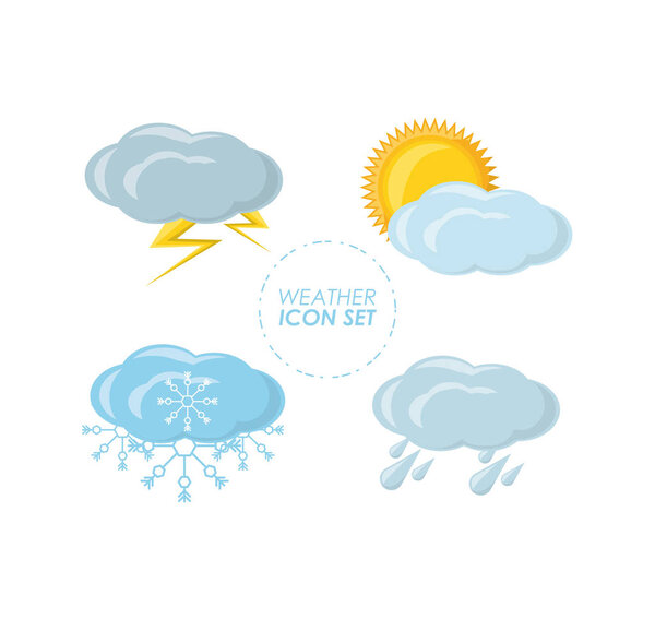 Weather and climate icon set design