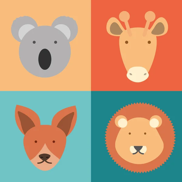 Divoká zvířata design — Stockový vektor