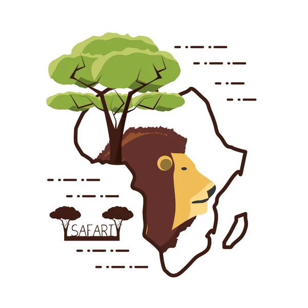 非洲野生动物园设计 — 图库矢量图片