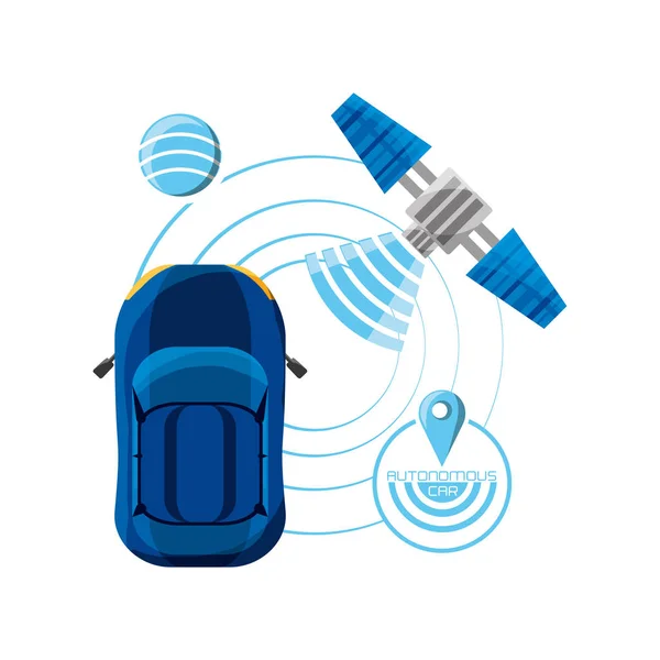 Conception de voiture autonome — Image vectorielle