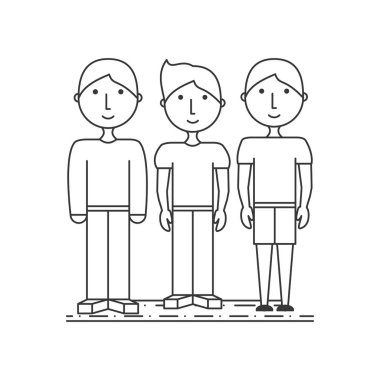 Grup işadamı insanların birlikte çalışma