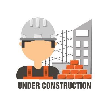 İnşaat kavramı altında çalışan adam