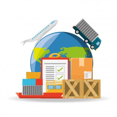 düz simgesi lojistik nakliye ayarla