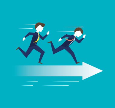 başarı için başarılı çalıştıran iş adamı