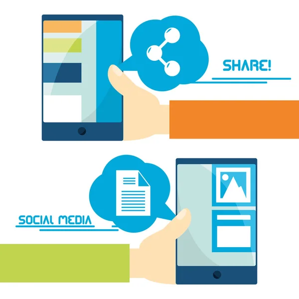 Σχέδιο κοινωνικών μέσων μαζικής ενημέρωσης — Διανυσματικό Αρχείο
