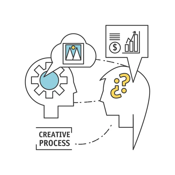 Teamwork kreative Fantasie mit Innovationsideen — Stockvektor