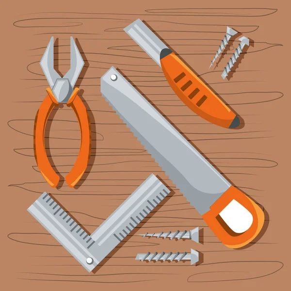 Conjunto de ferramentas de equipamentos e serviço de reparação —  Vetores de Stock