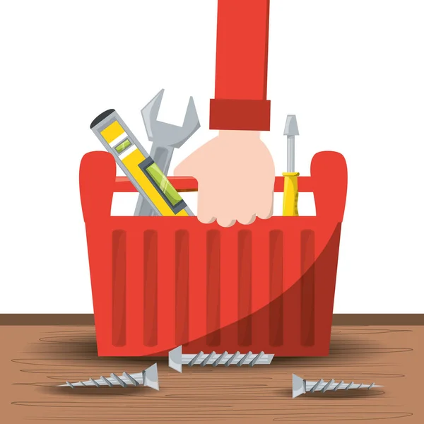 Caja de herramientas para reparar el servicio — Vector de stock