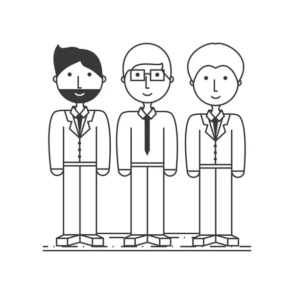 Hombres de negocios de grupo trabajando juntos — Vector de stock