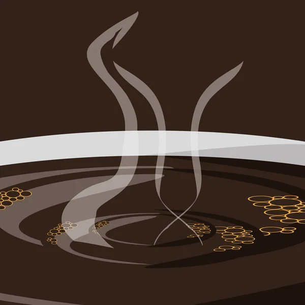 Concept de café chaud liquide plat — Image vectorielle