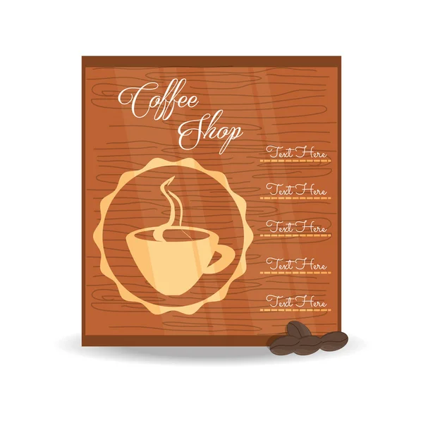 Kahve içecek düz menü farklı türleri — Stok Vektör