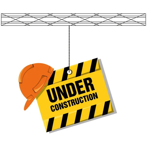 Flat under construction concept with concrete — Stock Vector