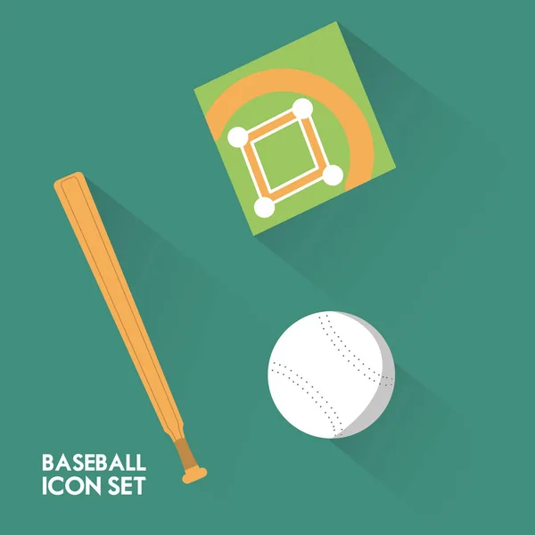 Instellen van concept pictogram honkbal sport — Stockvector