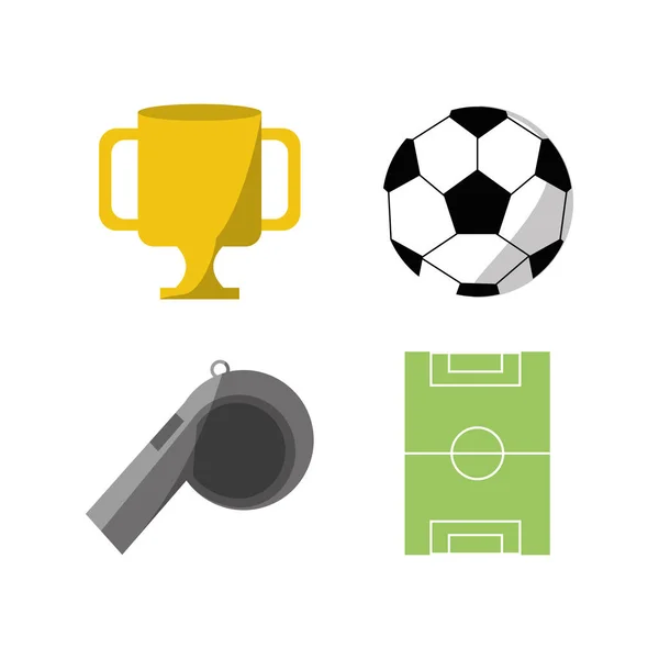 Set plano icono herramientas deporte — Vector de stock