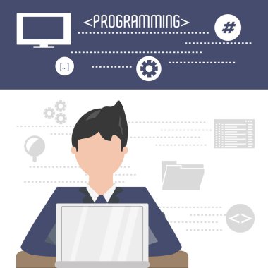 bilgisayar programlama kodlama üzerinde çalışan web geliştirici
