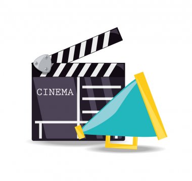 Klaket kısa film sahne megafon ile