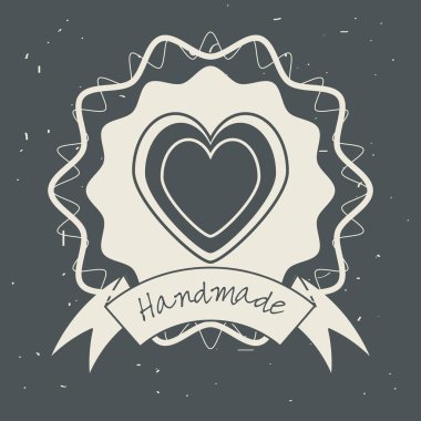 amblem kalp şekli ile şerit dekorasyon