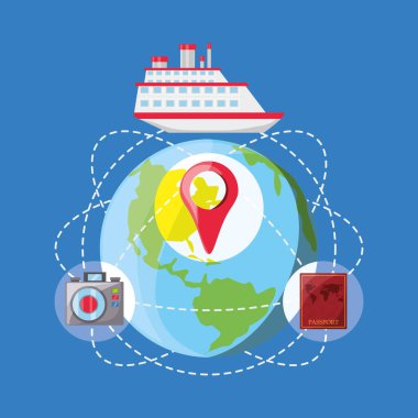 dünya gezegen cruise ve ubications seyahat ile