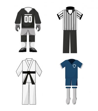 Üniformalar spor oyun rekabet için ayarla