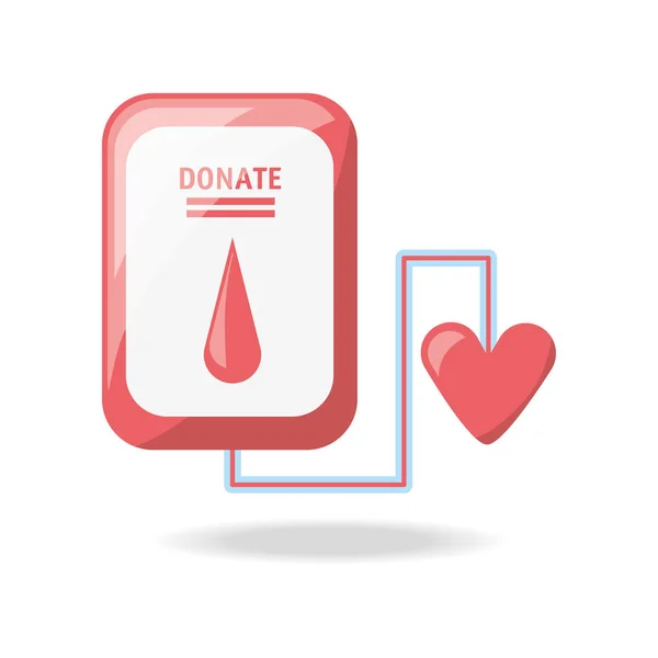 Поддержка донорства крови на благотворительность — стоковый вектор