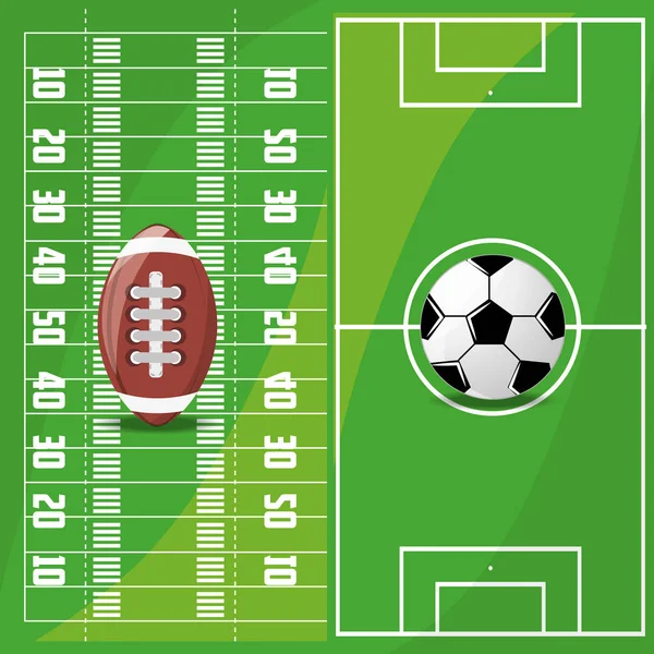 American football-wedstrijd van de sport voor concurrentie — Stockvector