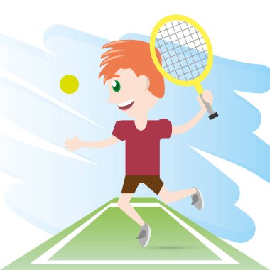 Tenis oynarken güzel kadın atlet