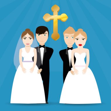 iki çift görüntü düğün