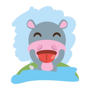 tatlı su aygırı hayvan göz kırpıyor