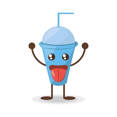 Kawaii plastik bardak soda saman