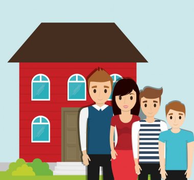 aile ev birlikte görüntü