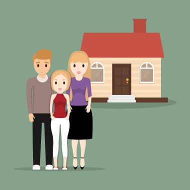 Aile insanlar ev görüntü