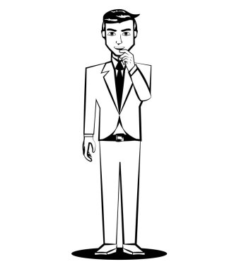 iş adamı düşünme komik anahat