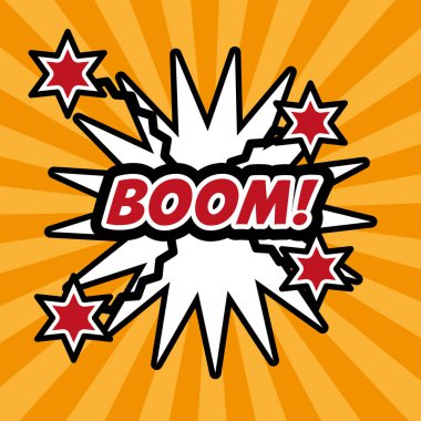 Pop sanat boom komik kabarcık konuşma patlaması