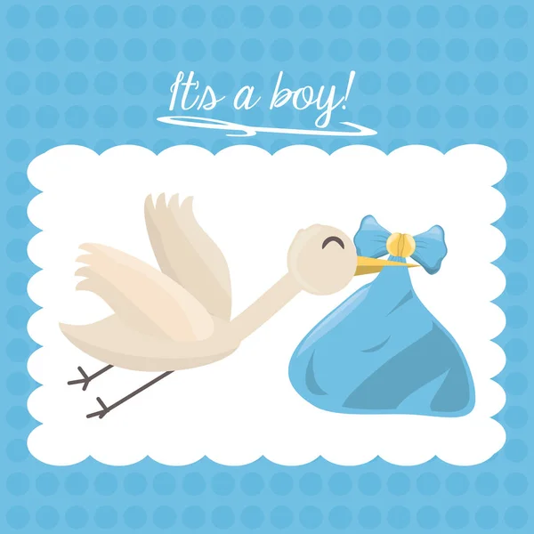 Carte de douche bébé invitation heureuse — Image vectorielle