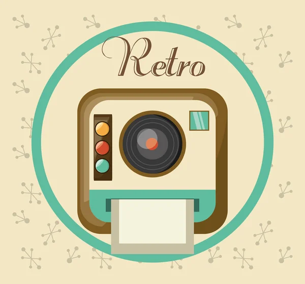 Retro foto's ontwerp camerabeelden — Stockvector