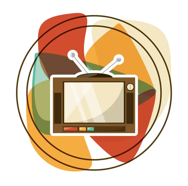 Retro entretenimento tecnologia de televisão — Vetor de Stock