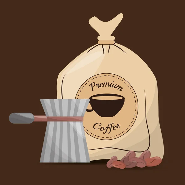 Premium-Kaffeefilterbohnen — Stockvektor